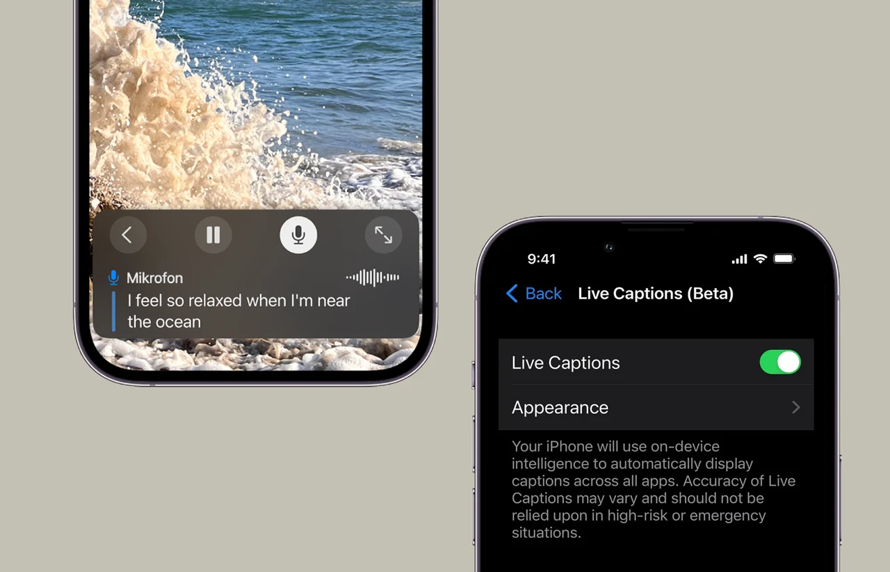 Mit der Funktion „Live-Untertitel (Beta)“ werden ab Apple iOS 16 gesprochene Dialoge in Text umgewandelt und in Echtzeit auf dem Bildschirm deines iPhone angezeigt.